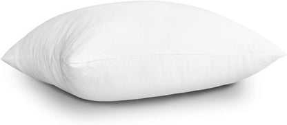 EDOW Throw Pillow Inserts - Set of 2 Lightweight Down Alternative Polyester Cushions | 18x18 White, Machine Washable
