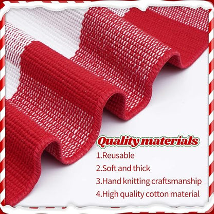 Christmas Buffalo Plaid Rug 5x7 Ft - Red & White Indoor Outdoor Decor