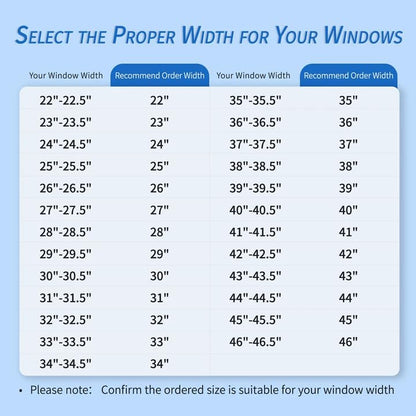 No Drill Cellular Blackout Shades 27 x 48 Inches - White, Cordless, Insulated