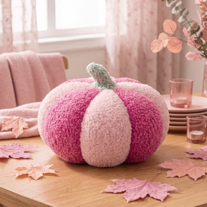 Pink Pumpkin Pillow 3D Stuffed Halloween Fall Decor - 1 / 7 Inch