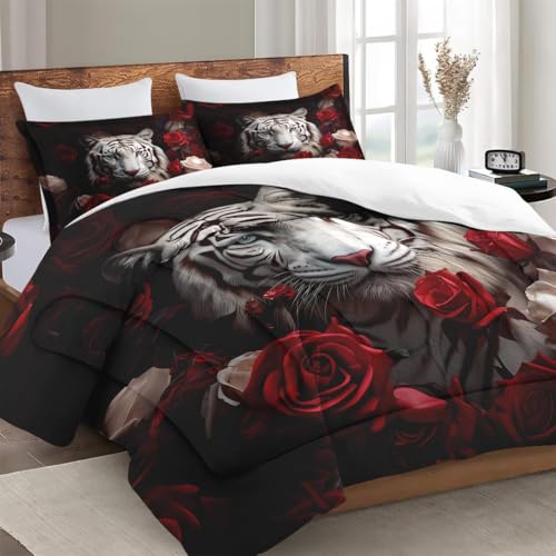 WeCozy Twin Comforter Set Multi 6 / White Tiger Bedding All Season
