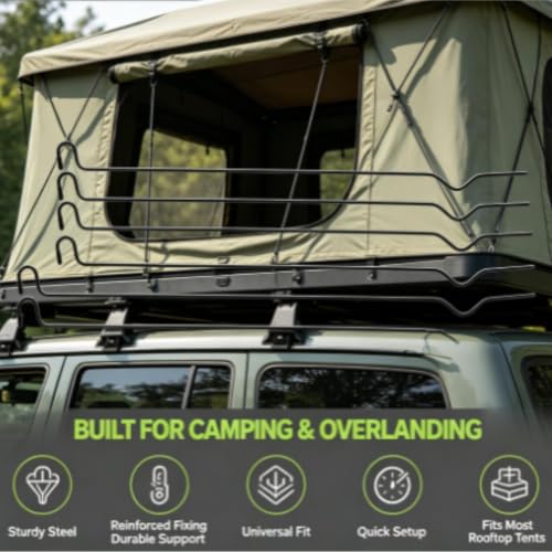 Steel Support Poles for Rooftop Tent Windows - 6 Pack, Adjustable Support Rods