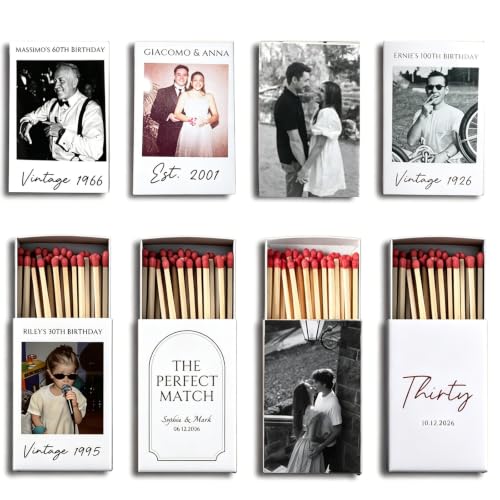 Personalized Photo Matchbooks Bulk Custom Party Favors for Weddings Birthdays