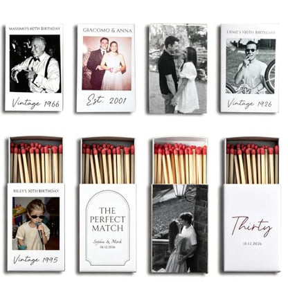 Personalized Photo Matchbooks Bulk Custom Party Favors for Weddings Birthdays