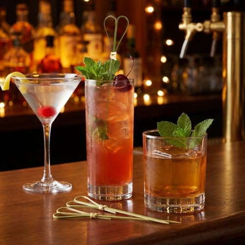 Heart Shaped Bamboo Cocktail Picks – 500 Pcs 4.7 Inch Food & Drink Garnishes