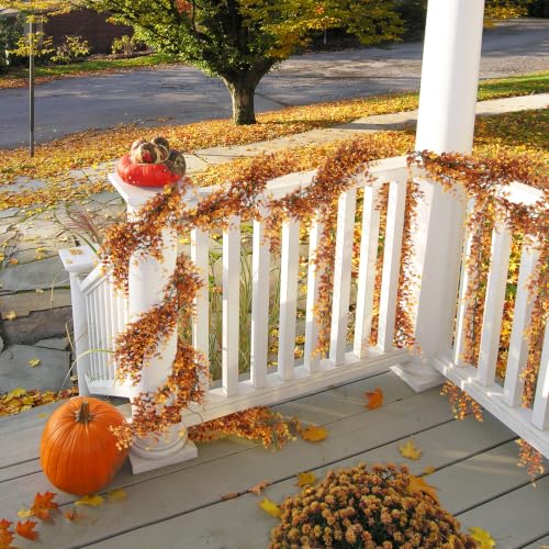 Artificial Fall Eucalyptus Garland - Brown, 3 Pack, 5.8 Ft Hanging Vines