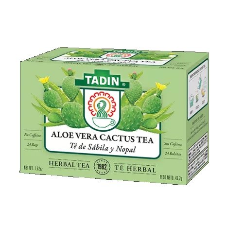 Tadin Aloe Vera Cactus Tea, 24 Bags (Pack of 2)