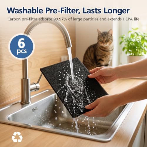 Pet Air Purifier Filter Replacement for uahpet Slim & Mate | HEPA Carbon Set