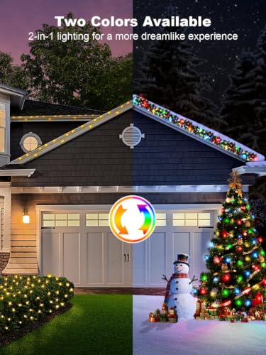300 LED Outdoor String Lights 100FT Warm White with Remote & Timer, Waterproof Fairy Lights for Patio & Xmas