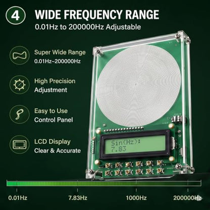 Schumann Resonance Frequency Generator with External Antenna - Black - 7.83Hz
