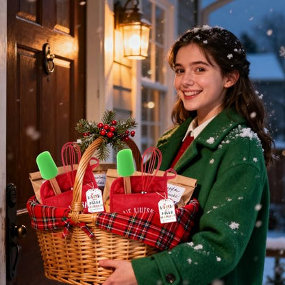 Christmas Kitchen Baking Gift Set - 16 Pcs Including Whisks & Pot Holders