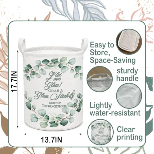 Eucalyptus Wedding Storage Basket with Handles - Bridal Shower Decor