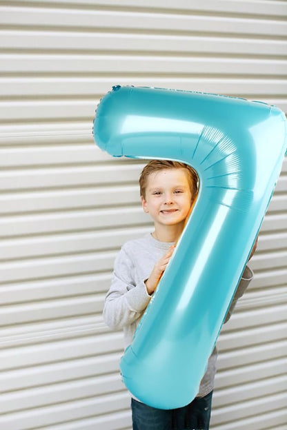Number 6 Balloon - 40 Inch Pastel Blue Birthday Decoration for Men & Women | Perfect for 6th Birthday Celebrations