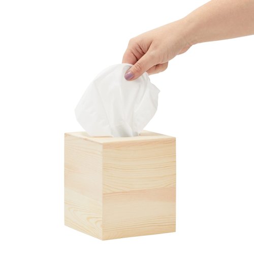 Juvale Unfinished Wood Tissue Box Cover - Square Wooden Tissue Holder with Slide Out Bottom for DIY Projects, Home Decor, Art Craft, and Bathroom Decor (5x5.8 in)