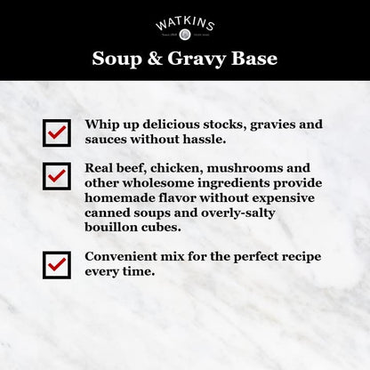 Watkins Chicken Soup & Gravy Base - Rich Flavor, 19 oz. | Perfect for Cooking & Seasoning