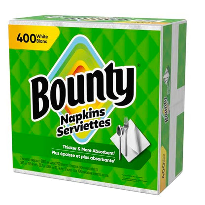 Bounty Paper Napkins, White, 400 Count