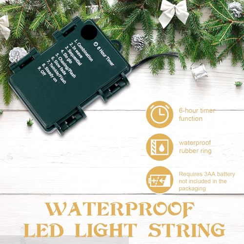 2 Pack Pre-Lit Artificial Christmas Tree Urn Fillers with LED Lights and Ornaments