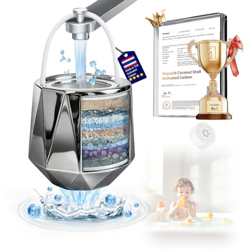 Upgraded Silver Bath Filter for Tub with Activated Carbon & Mineral Enrichment - Variation 02 Silver