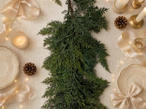 2-Pack 9FT Full Lush Cedar Garland - Indoor & Outdoor Holiday Decor Variation 2