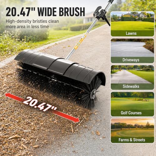 Gas Powered Handheld Lawn Sweeper with 52CC 2-Stroke Engine
