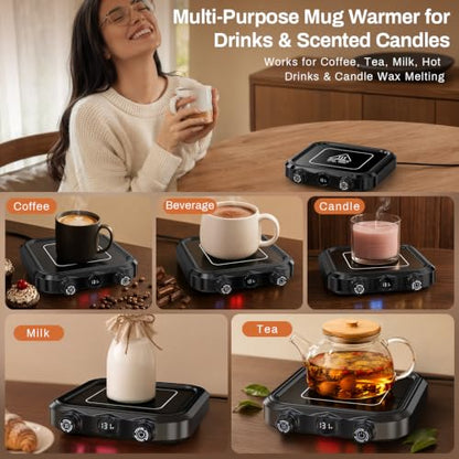 Black Candle Warmer Plate for Coffee Mug Desk Heater 36W - Sproerden