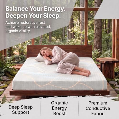 King Grounding Sheet 75% Organic Cotton + Silver, Earth Connecting Bedding