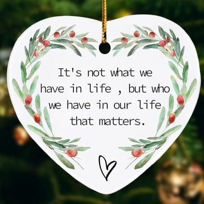 Inspirational Christmas Tree Ornament for Coworkers & Friends - Positive Gift Idea