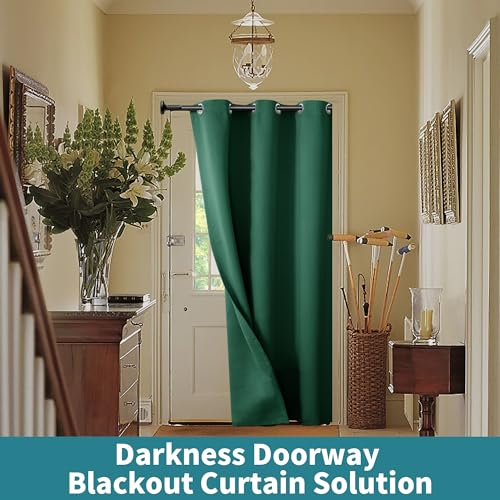 Emerald Door Curtain 78 Inch Length - 1 Panel, Grommet Top Polyester Divider