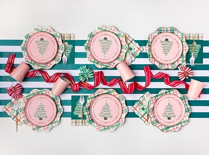 Bonjour Fete Christmas Plaid Tree Guest Towels 20 Pack - 4.25 x 7.75 Inch Variation of THIS listing