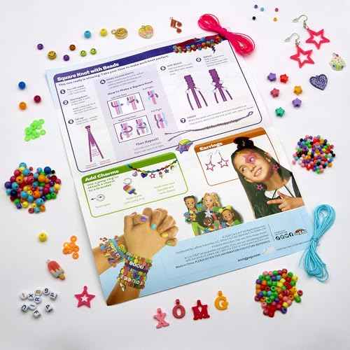 Cra-Z-Art XOMG POP! A-Z Pop Star Fashion Jewelry Making Kit - Make Unique Bracelets, Necklaces, Earrings and More, Comes with Letter Beads, Charms, and So Much More, Great for Ages 8 and Up