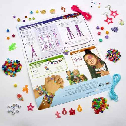 Cra-Z-Art XOMG POP! A-Z Pop Star Fashion Jewelry Making Kit - Make Unique Bracelets, Necklaces, Earrings and More, Comes with Letter Beads, Charms, and So Much More, Great for Ages 8 and Up