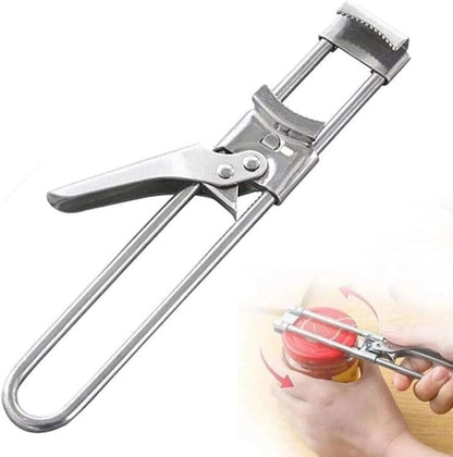 Skiennix Adjustable Stainless Steel Jar Opener - Easy Grip for Weak Hands | Ideal for Elderly & Kids