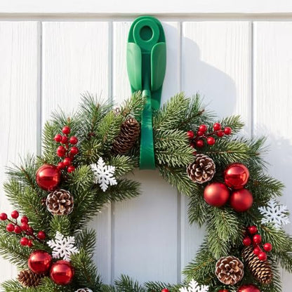 6 Pcs Christmas Garland Hangers for Mantle No Drill Silicone Hooks - Indoor Outdoor