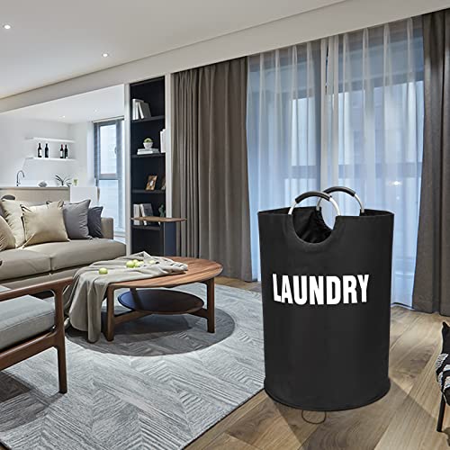 Maxsilan 90L Large Laundry Basket, Freestanding Tall Clothes Hamper, Collapsible Laundry Bag, Beige