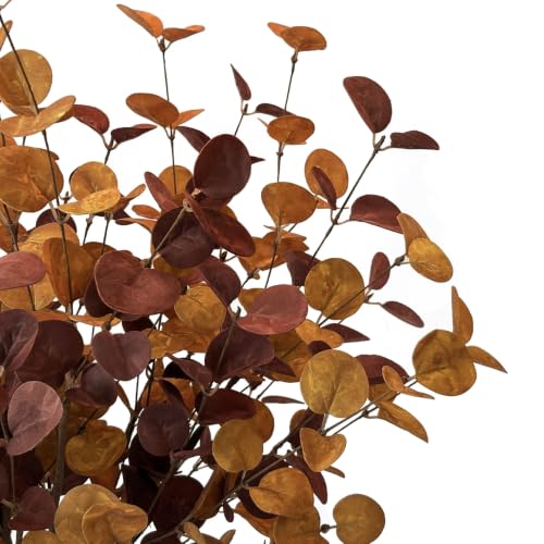 Fall Decor 6 Pack 28-Inch Faux Eucalyptus Stems for Autumn Home Decor