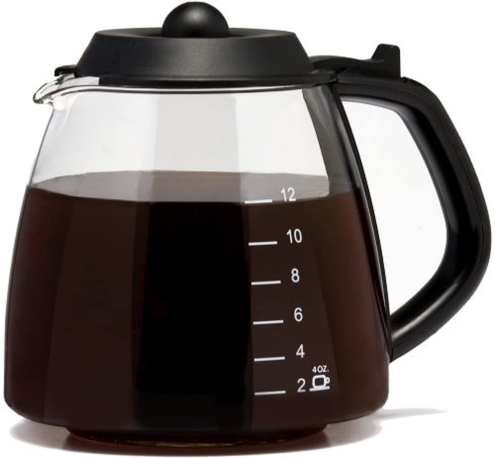 Medelco 12 Cup Millennium Style Carafe, Black GL312