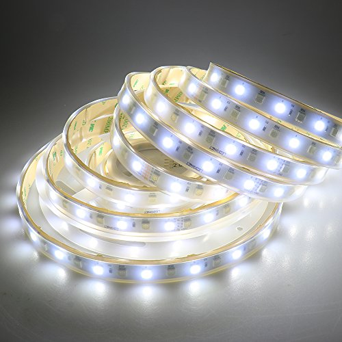 IP67 Waterproof RGB+Cold White LED Strip Lights 16.4ft 6000K-6500K DC 24V - RGBW