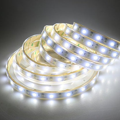 IP67 Waterproof RGB+Cold White LED Strip Lights 16.4ft 6000K-6500K DC 24V - RGBW