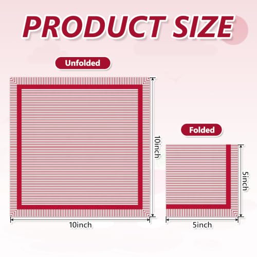 Red Stripe Cocktail Napkins - 50 Pcs Disposable Paper Party Supplies
