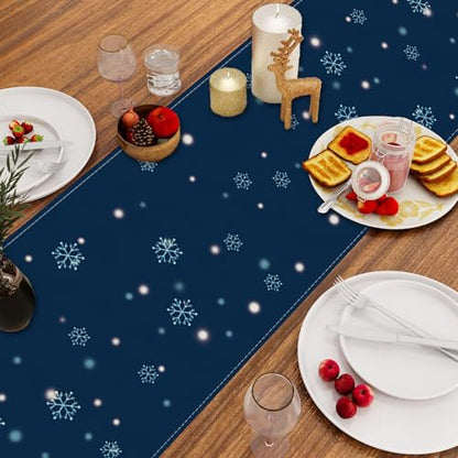 Coastal Christmas Table Runner 13x108 Inch Ocean Beach Holiday Decor