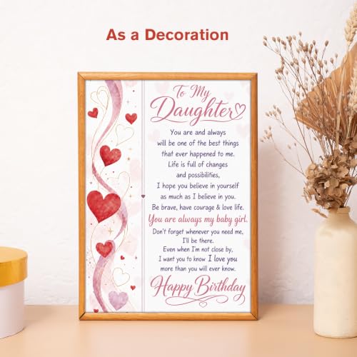 Birthday Card for Daughter - From Mom and Dad, C Style Variation