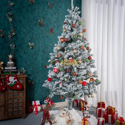 100Pcs Shatterproof Christmas Ornaments Set - Gold, Red & Green Holiday Decorations