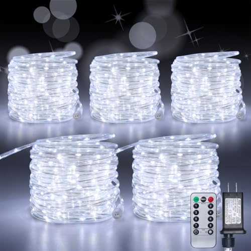 165FT Connectable LED Rope Lights with Remote Control - Cool White