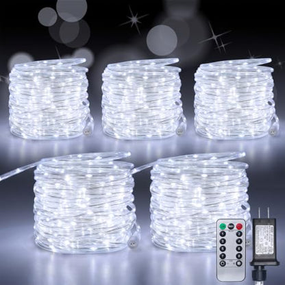 165FT Connectable LED Rope Lights with Remote Control - Cool White
