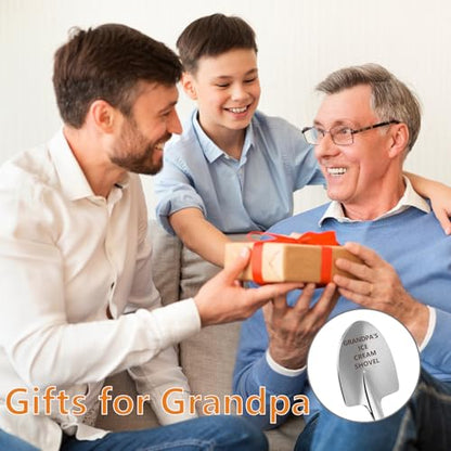 Grandpa Christmas Gift - Engraved Stainless Steel Ice Cream Spoon from Granddaughter - Funny Dad Gift