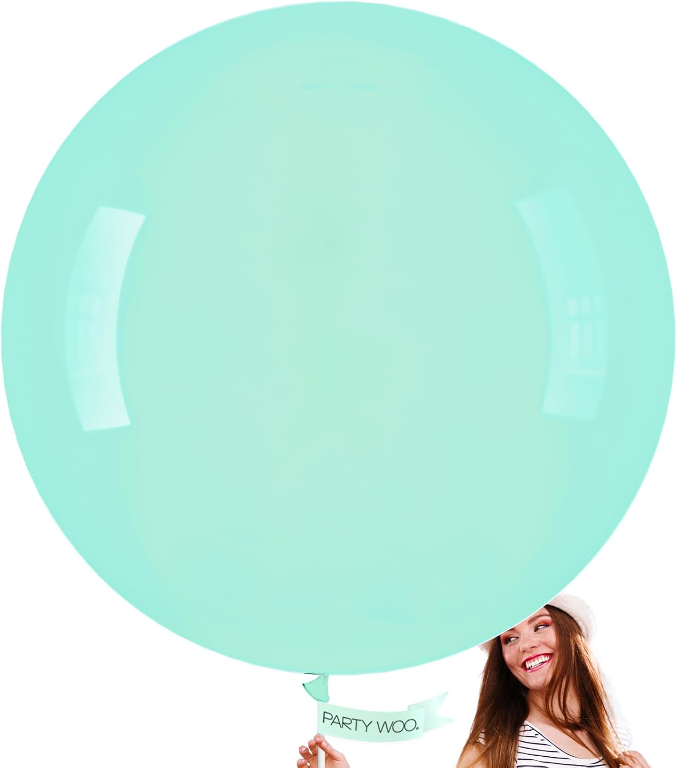 PartyWoo 36" Jumbo Ice Cream Theme Balloons - 4pcs Latex for Birthday & Wedding Decorations
