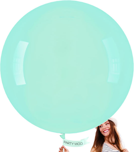 PartyWoo 36" Jumbo Ice Cream Theme Balloons - 4pcs Latex for Birthday & Wedding Decorations