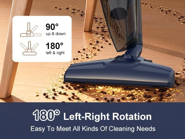 Skiennix Corded Vacuum Cleaner - 14KPa Powerful Suction, Lightweight Stick Design, Converts to Handheld for Pet Hair & Hard Floors