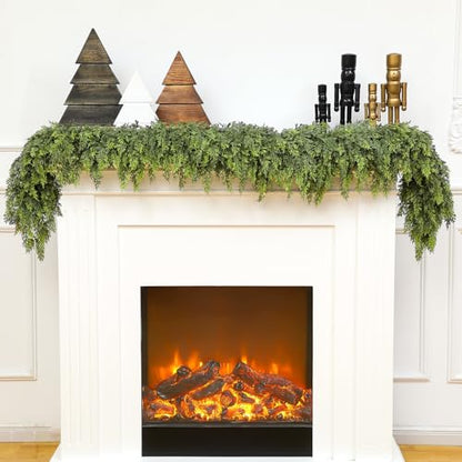 6 Ft Christmas Artificial Cedar Garland - Realistic Holiday Decor - Variation of 1