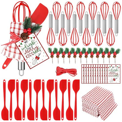 Christmas Baking Gift Set with 12 Whisks & Spatulas - Holiday Kitchen Accessories
